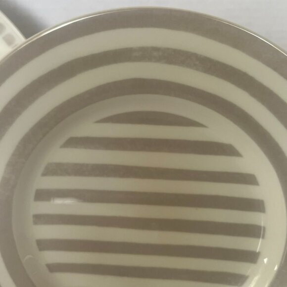 Kate Spade/Lenox Charlotte Street North Grey 4pc Setting Stripes Dots Mix Match - Picture 5 of 9